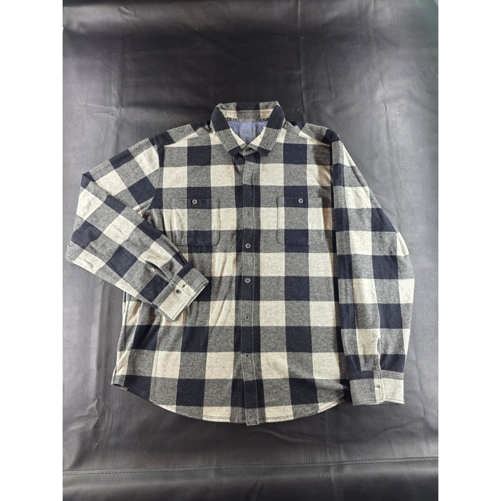 Tommy Bahama Fireside Bay Check Shirt Charcoal Grey XXL ST225885 Plaid Flannel